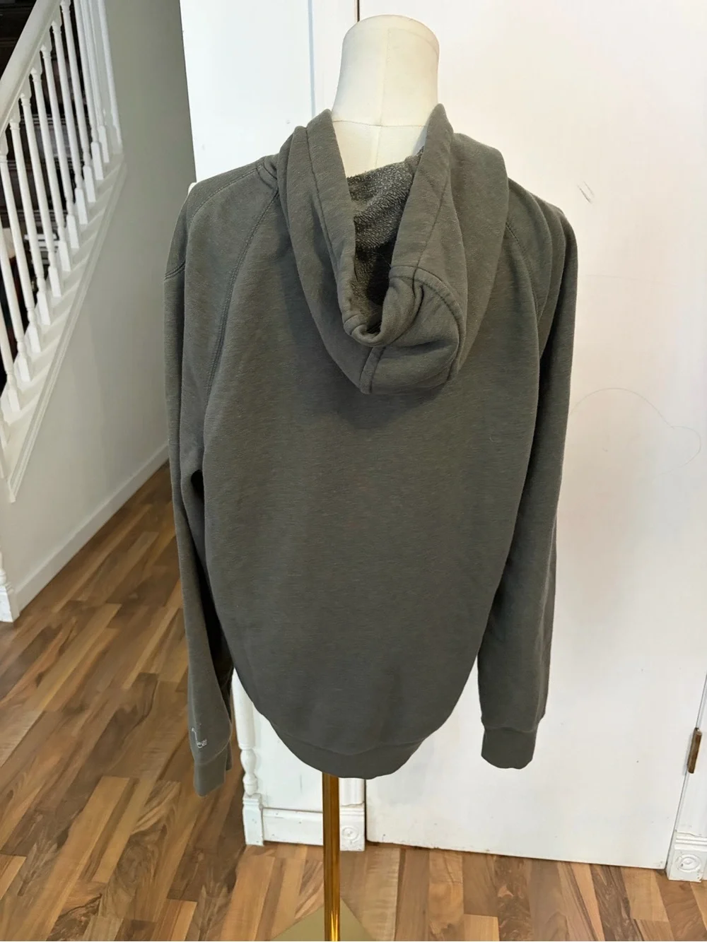 Carhartt Olive Green Logo Crewneck Hoodie, Oversized, Medium, EUC